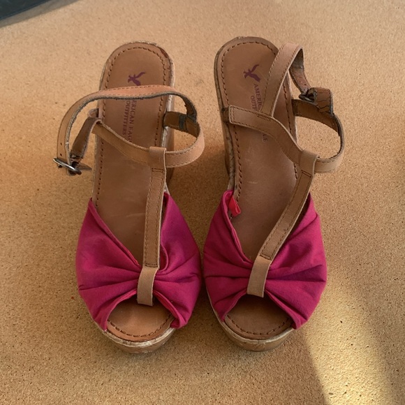 Cork platforms American Eagle Pink Shoes - Picture 5 of 8